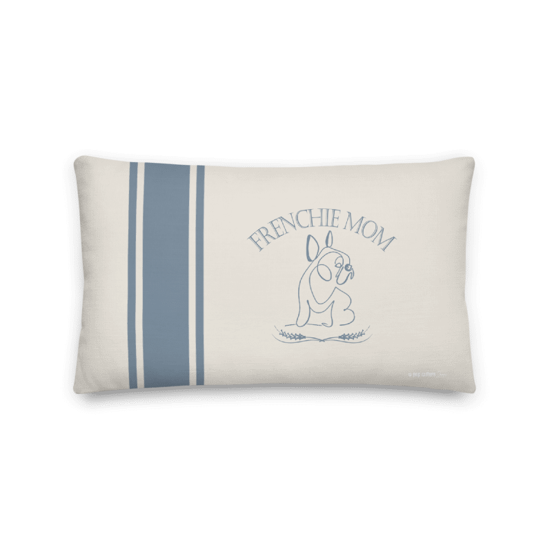 YOUR CHOICE OF BREED Farmhouse Line Art Stripe Design Dog Mom Throw Pillow - your-choice-of-breed-dog-mom-farmhouse-stripe-design-throw-pillow