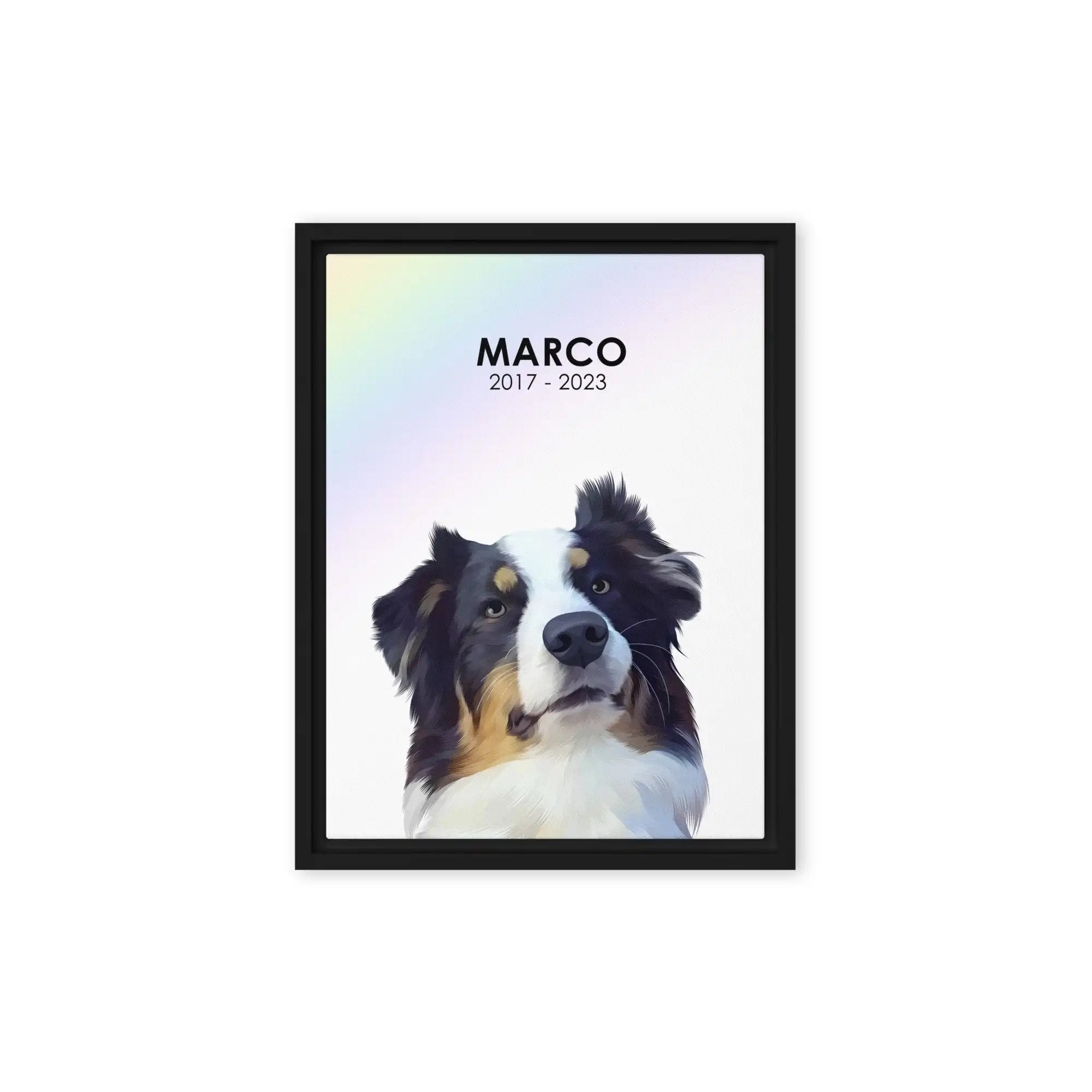 Memorial Dog Portrait | Prism - custom-dog-memorial-rainbow-bridge-portrait-prism