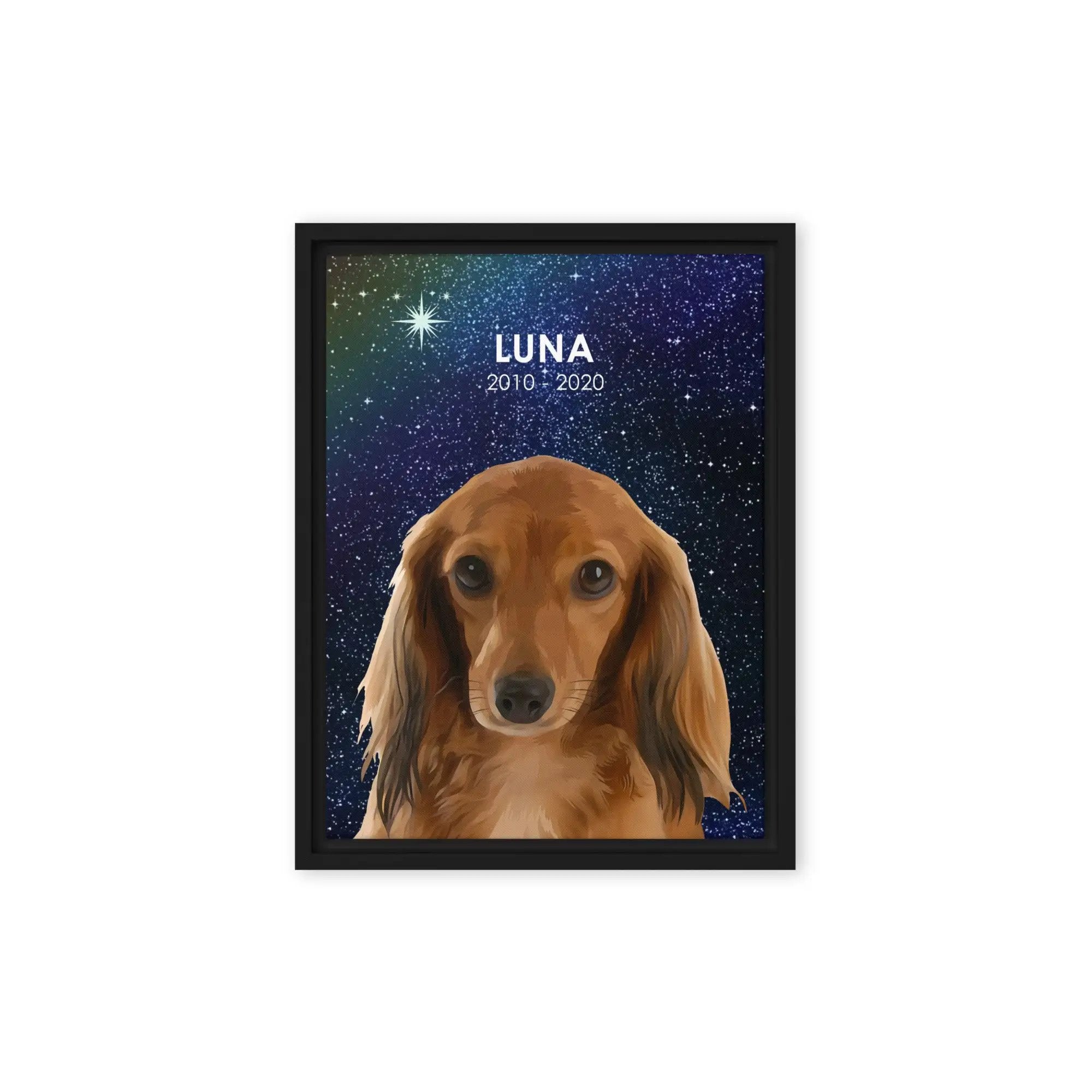 Memorial Dog Portrait | North Star - custom-dog-memorial-rainbow-bridge-portrait-northstar