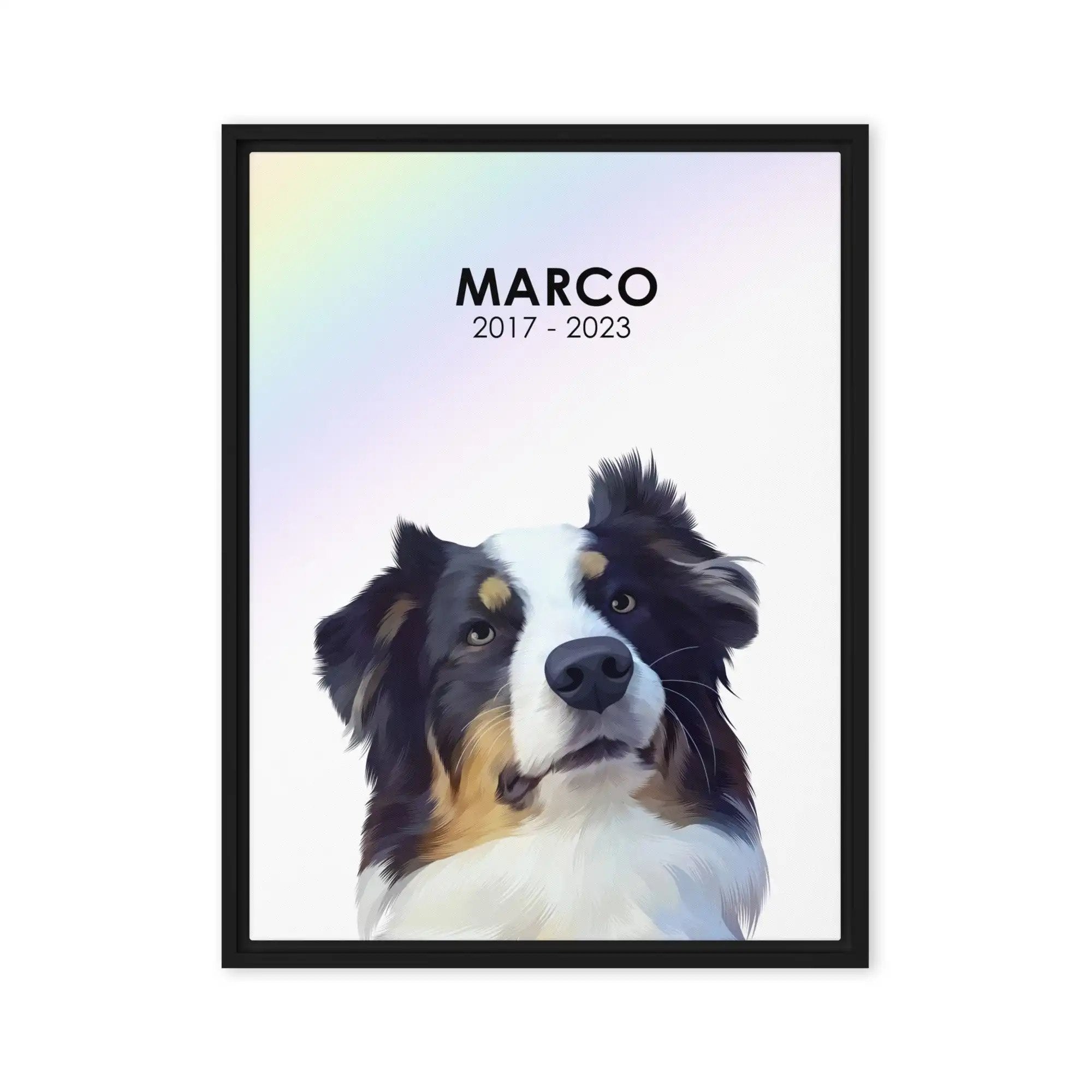 Memorial Dog Portrait | Prism - custom-dog-memorial-rainbow-bridge-portrait-prism