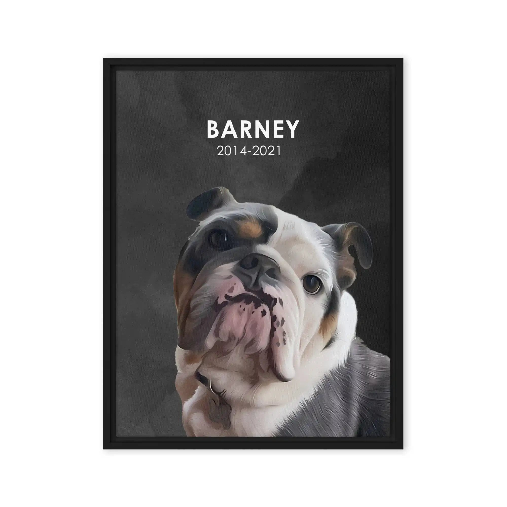 Memorial Portrait | Onyx - custom-dog-memorial-rainbow-bridge-portrait-onyx