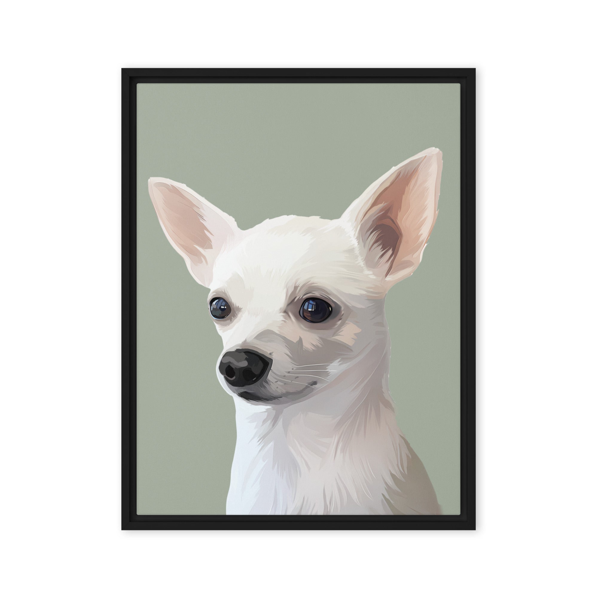 Modern Dog Portrait | Olive - custom-modern-dog-portrait-olive-green