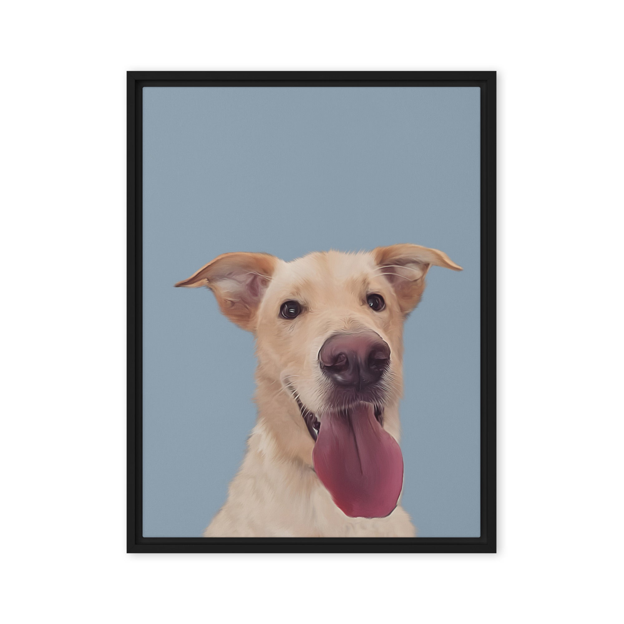 Modern Dog Portrait | Slate - custom-modern-dog-portrait-slate-blue