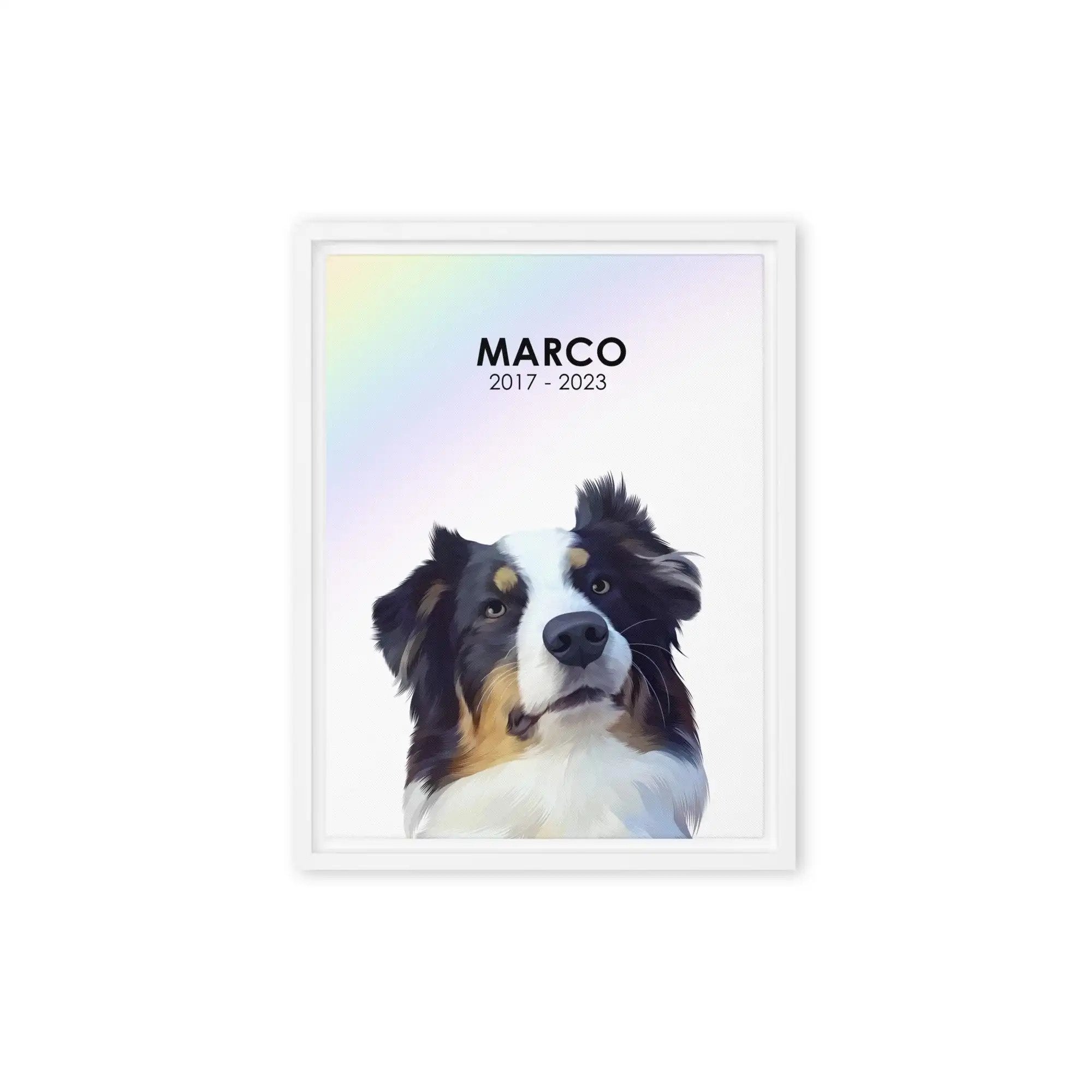 Memorial Dog Portrait | Prism - custom-dog-memorial-rainbow-bridge-portrait-prism