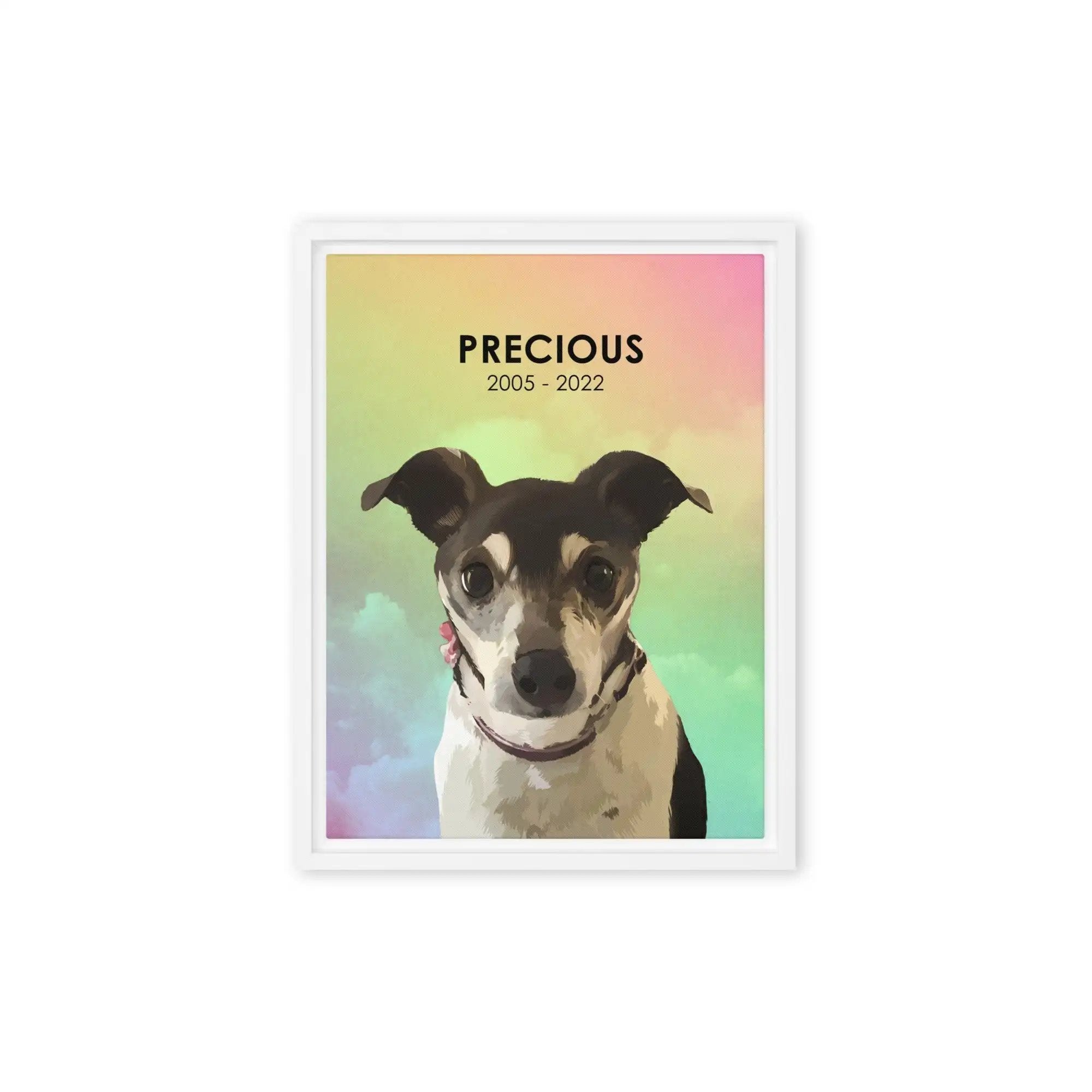 Memorial Dog Portrait | Rainbow Clouds - custom-dog-memorial-rainbow-bridge-rainbow-clouds