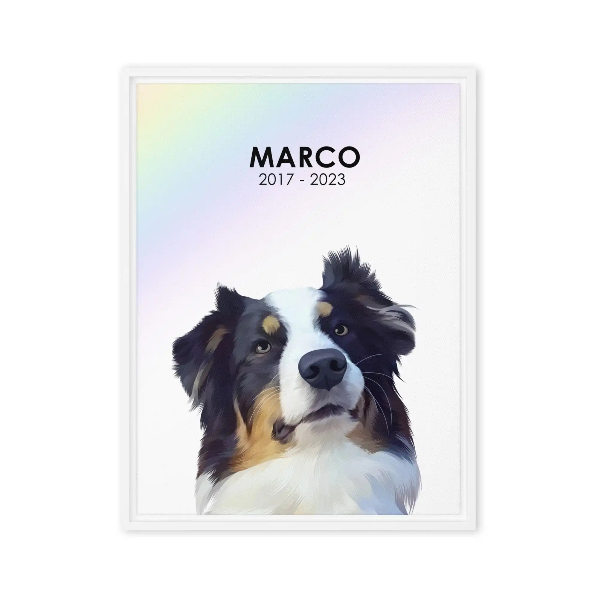 Memorial Dog Portrait | Prism - custom-dog-memorial-rainbow-bridge-portrait-prism