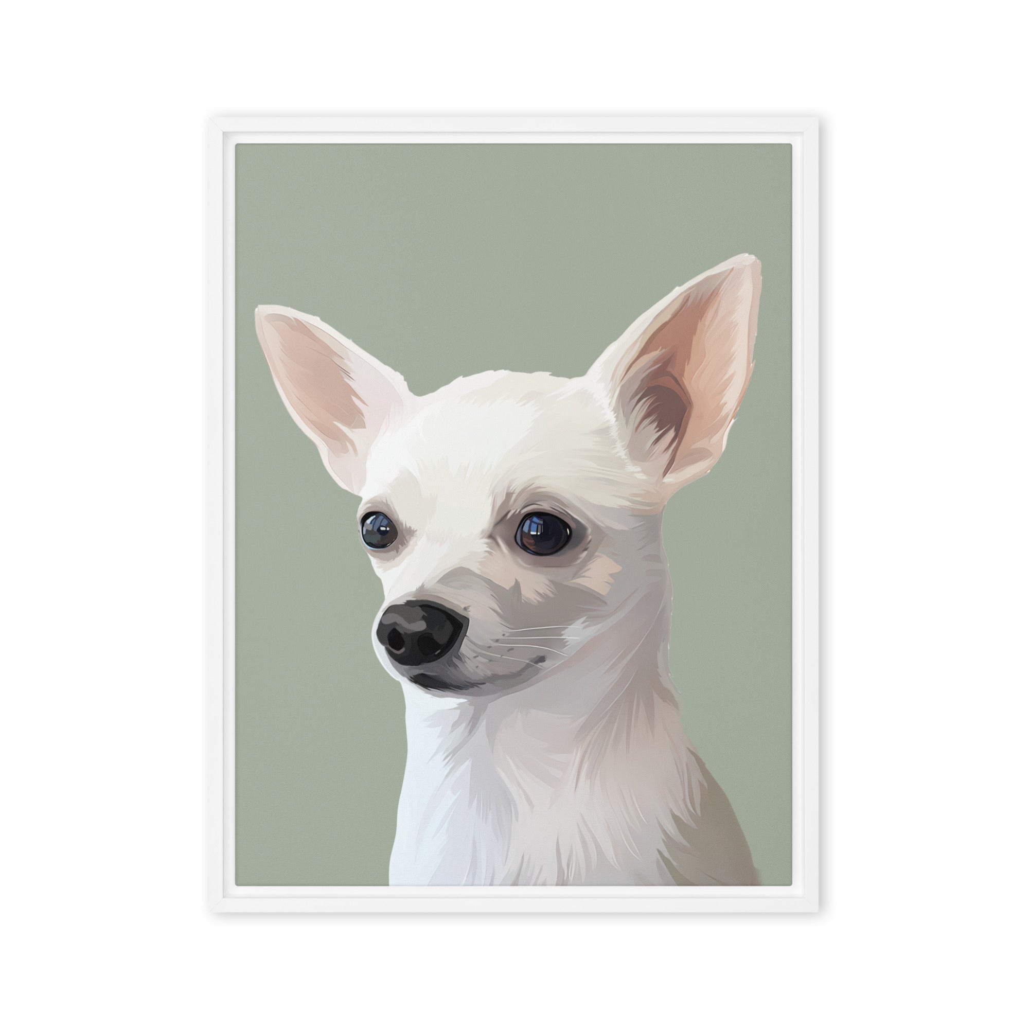 Modern Dog Portrait | Olive - custom-modern-dog-portrait-olive-green