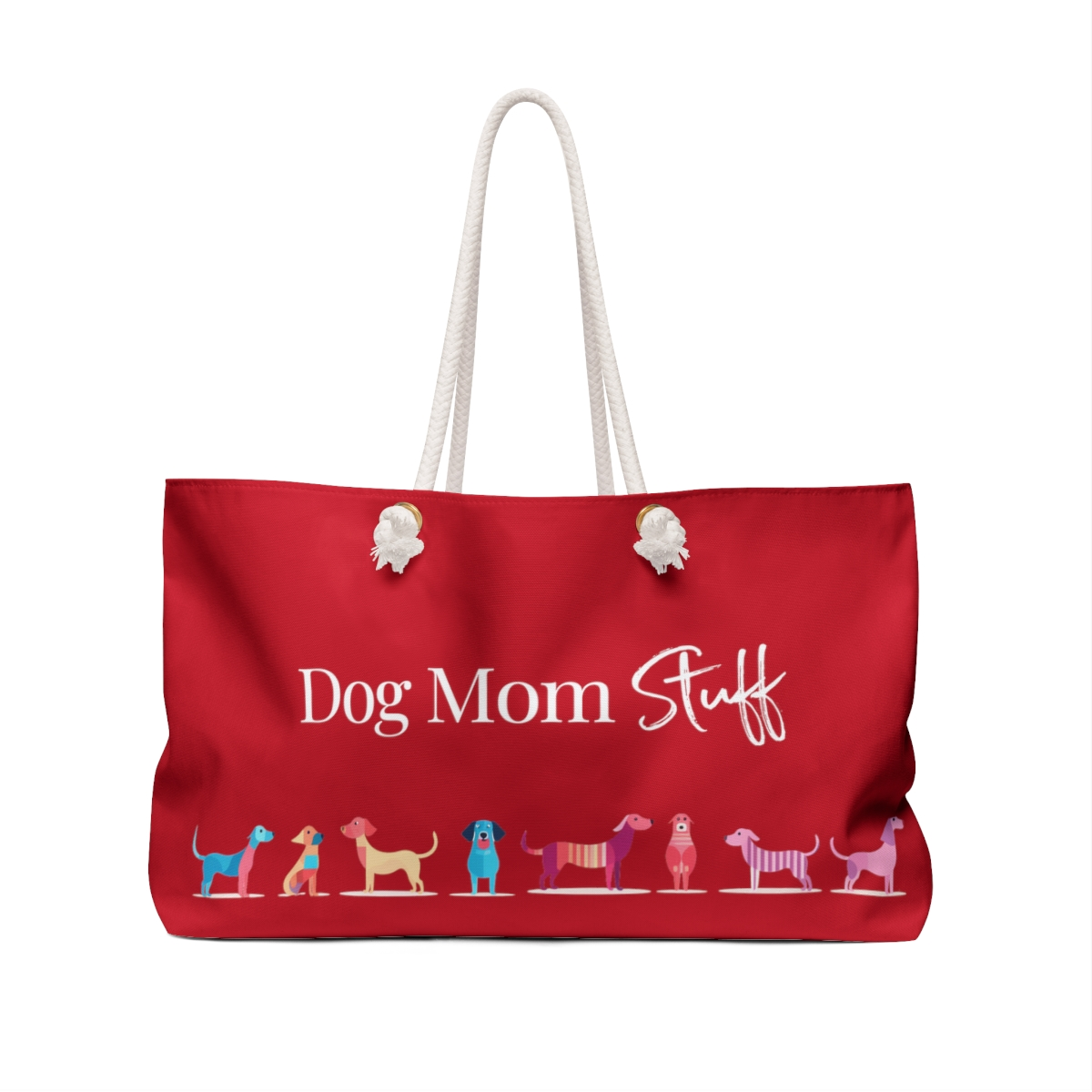 Dog Mom Stuff Weekender Bag | 6 Colors - dog-lover-dog-mom-stuff-weekender-tote-bag