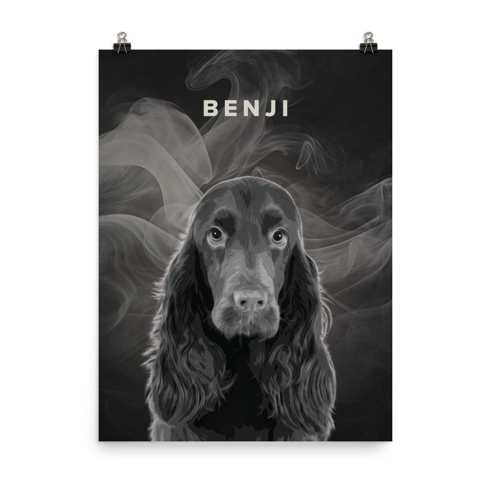 Noir Modern Dog Portrait | Smoky - custom-noir-modern-dog-portrait-smoky