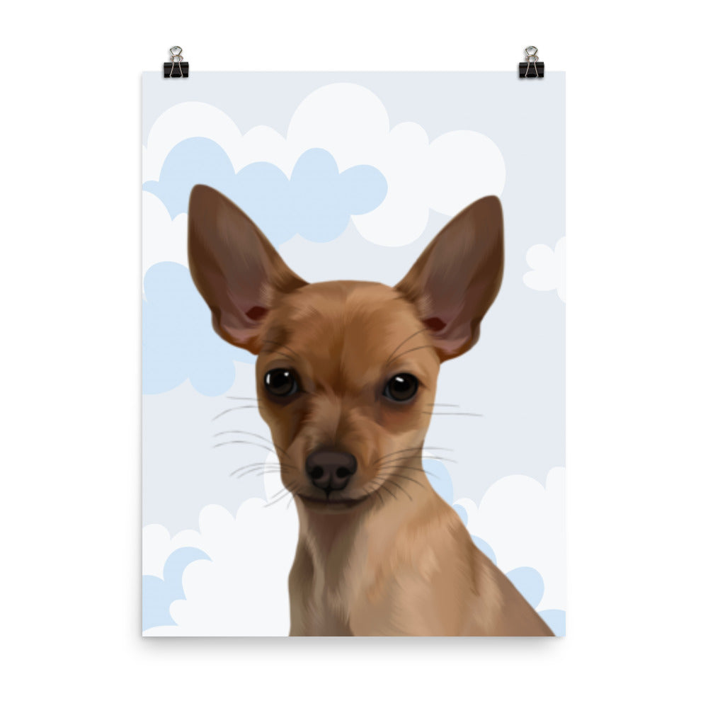 Modern Dog Portrait | Cloudy Day - custom-modern-dog-portrait-cloudy-day