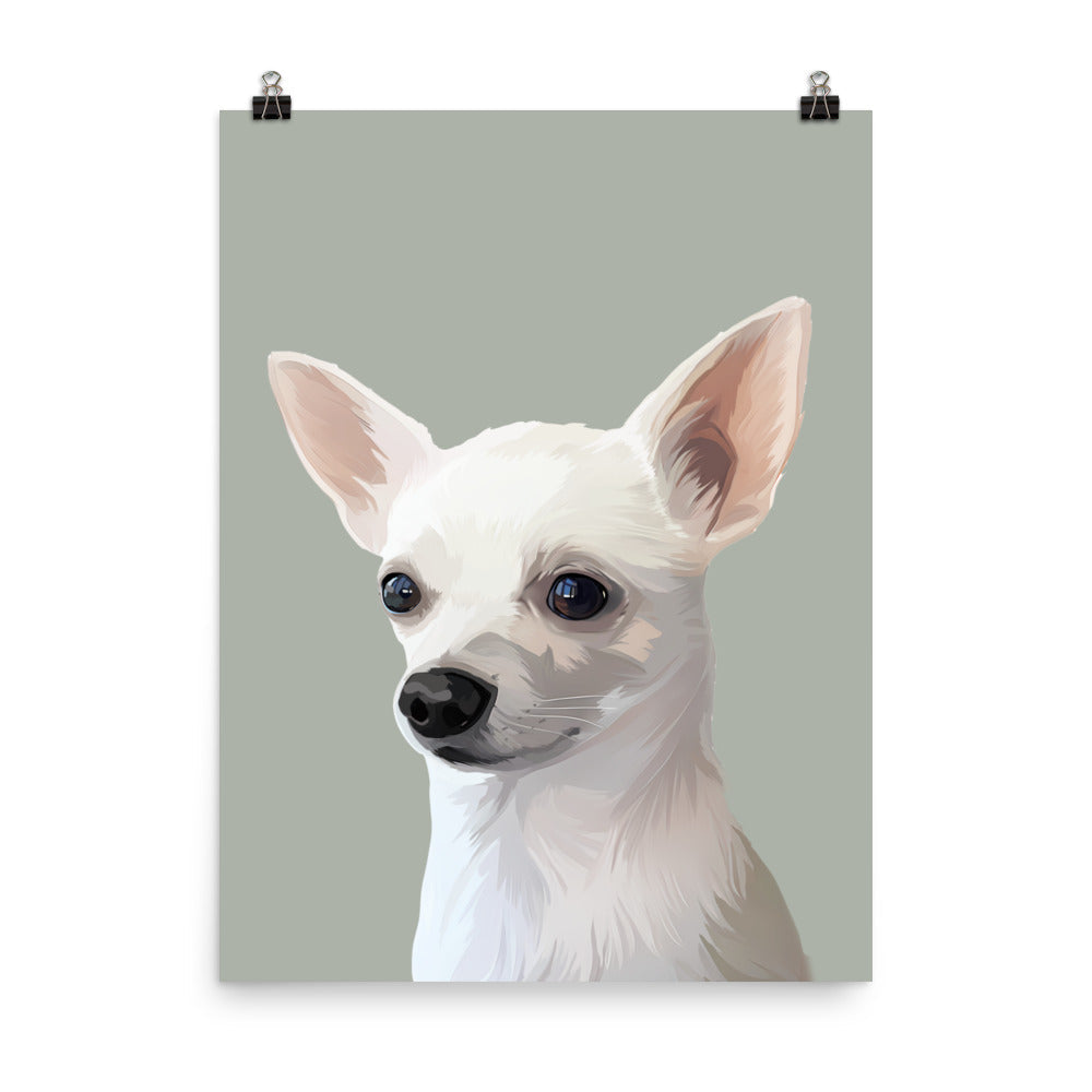 Modern Dog Portrait | Olive - custom-modern-dog-portrait-olive-green