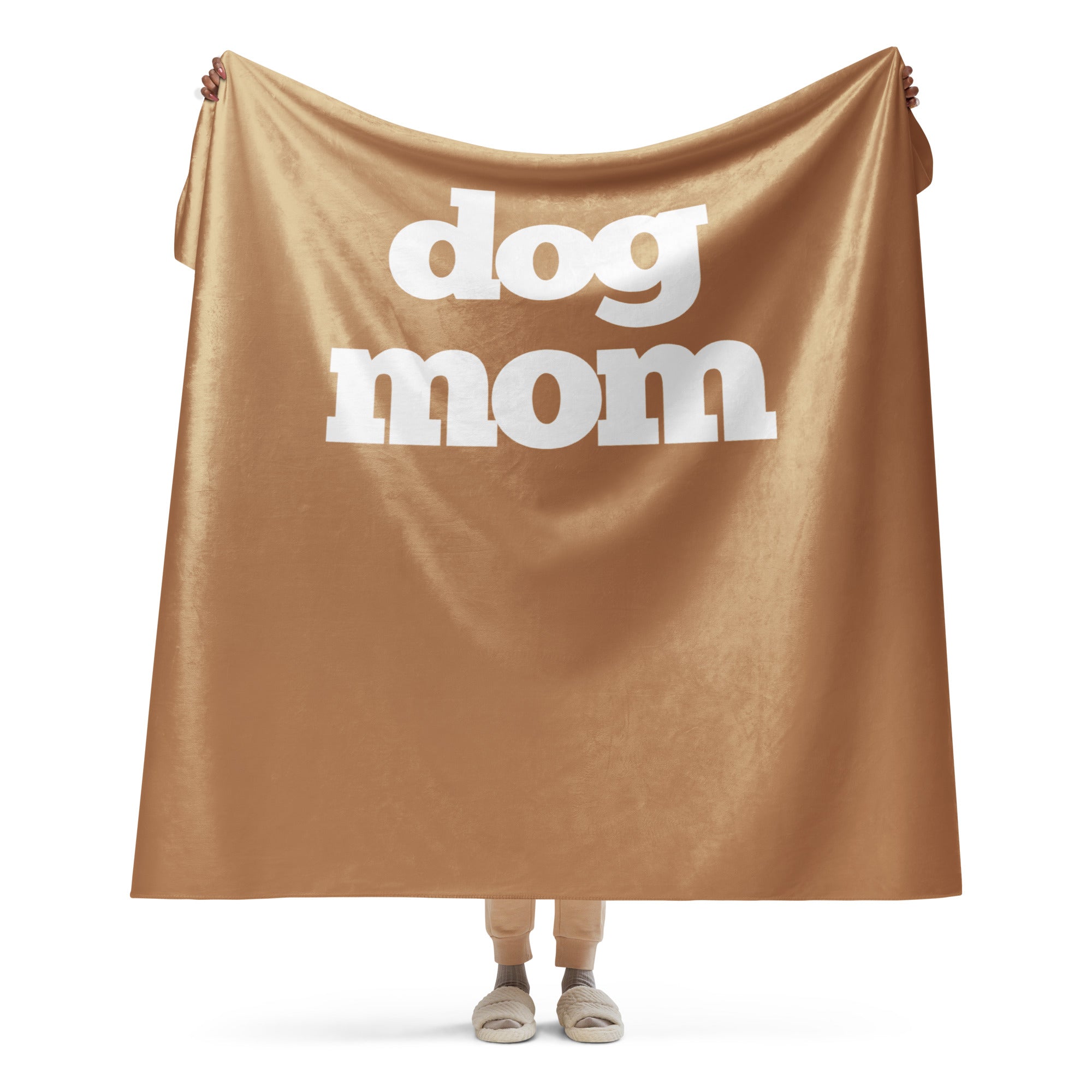 Dog Mom Neutrals Premium Sherpa Blanket - dog-mom-neutrals-sherpa-fleece-blanket