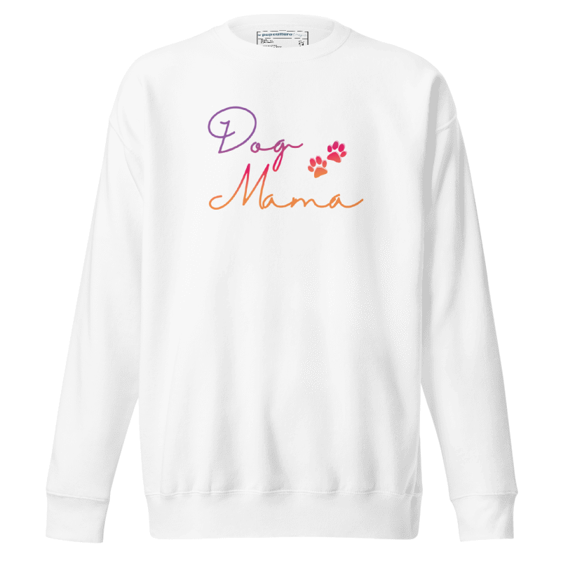 Ombre Dog Mama Crewneck Sweatshirt in Black or White - ombre-dog-mama-crewneck-sweatshirt-in-black-or-white