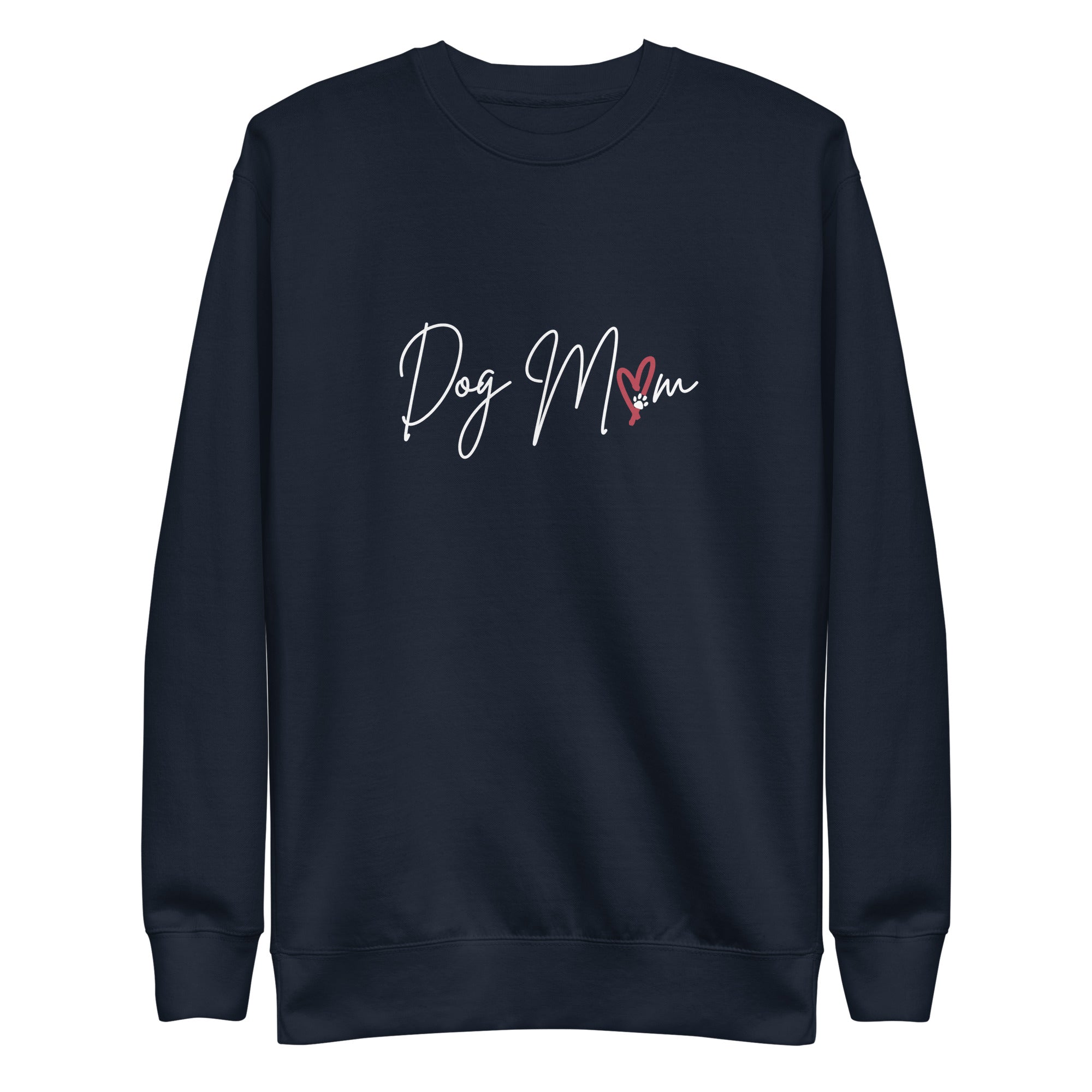 DOG MOM Stylized Premium Crewneck Sweatshirt | Choice of Placements | 6 Colors - Sweatshirt