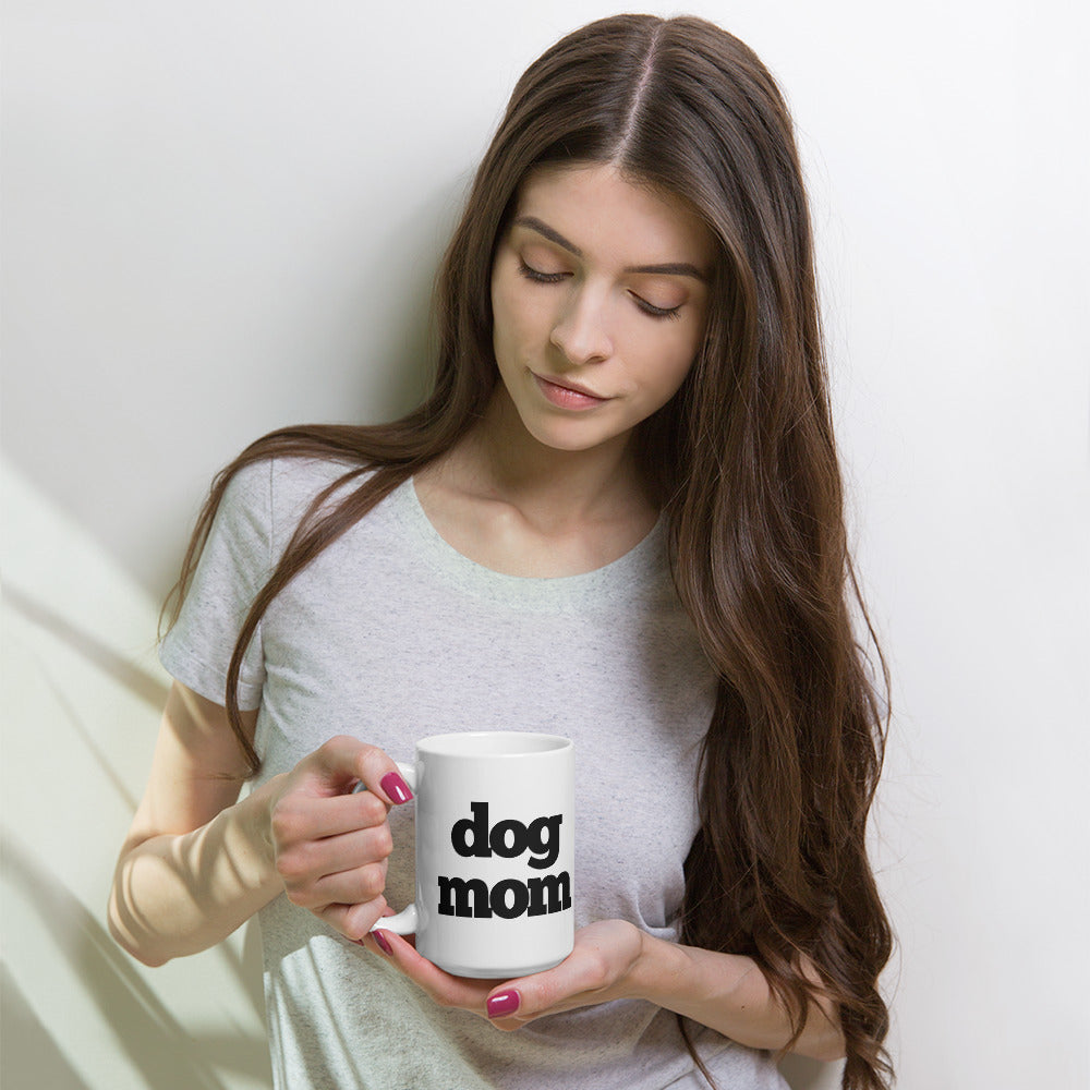 Dog Mom Coffee Mug | White or Black - dog-mom-glossy-coffee-mug-white-or-black