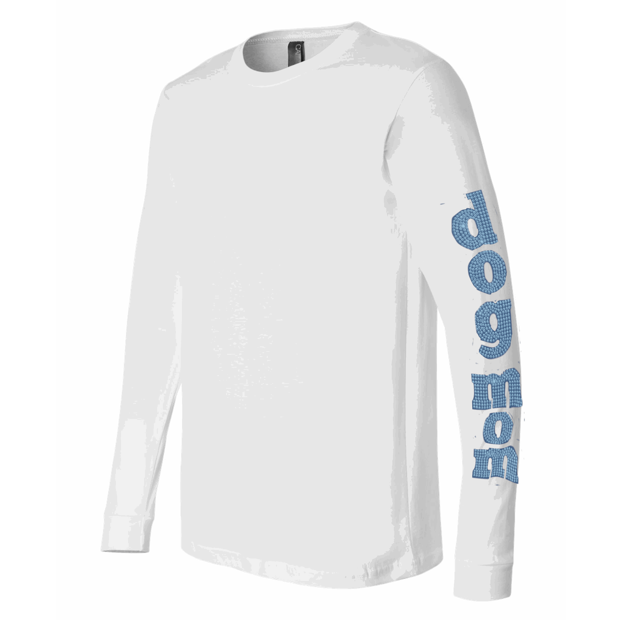 Dog Mom Rhinestone Long-Sleeve T-Shirt | Crystals on Sleeve - rhinestone-dog-mom-long-sleeve-t-shirt-crystals-on-sleeve