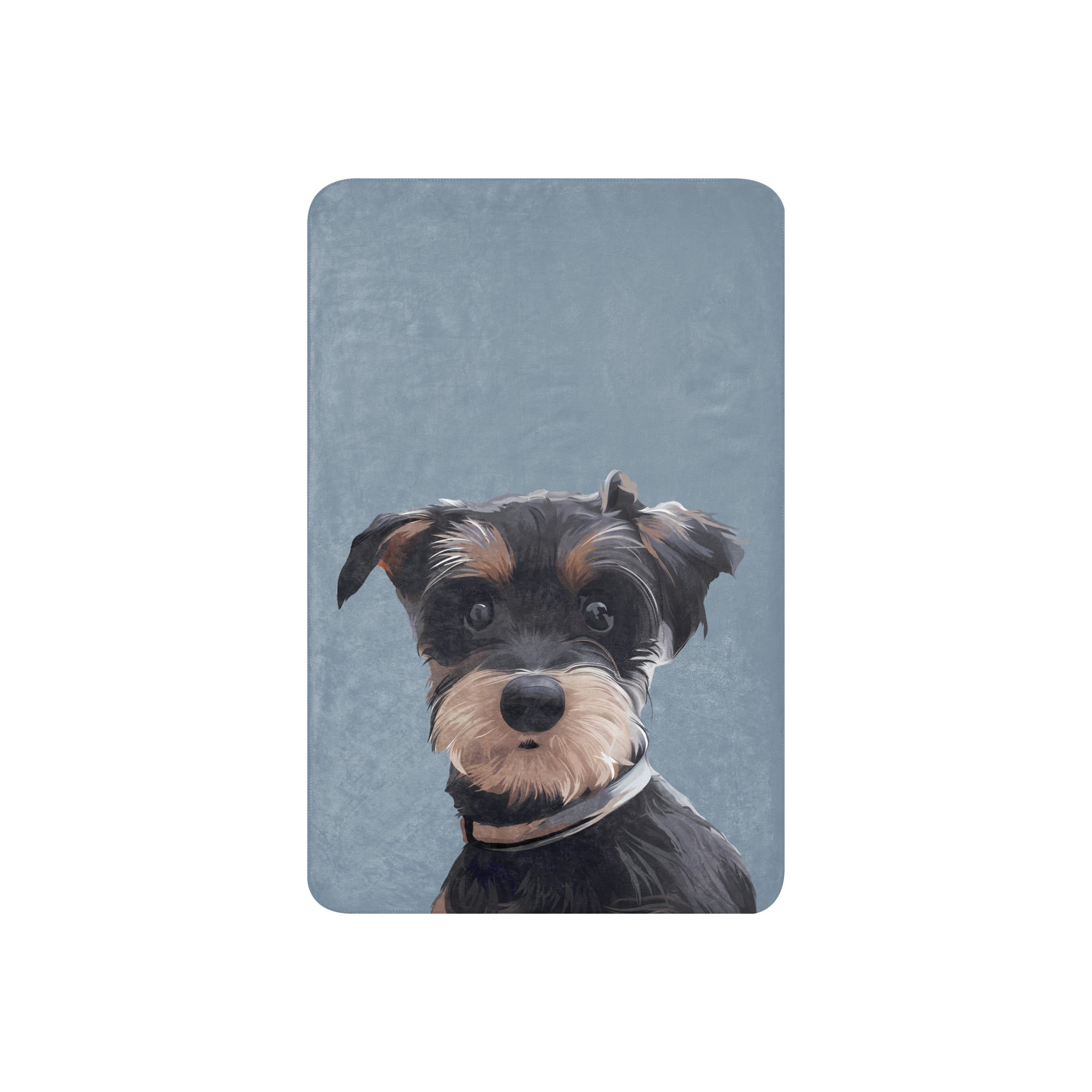 Custom Dog Portrait Sherpa Fleece Blanket | 10 Background Options - Sherpa Fleece Blanket - Sherpa Fleece Blanket- Pup Culture Designs