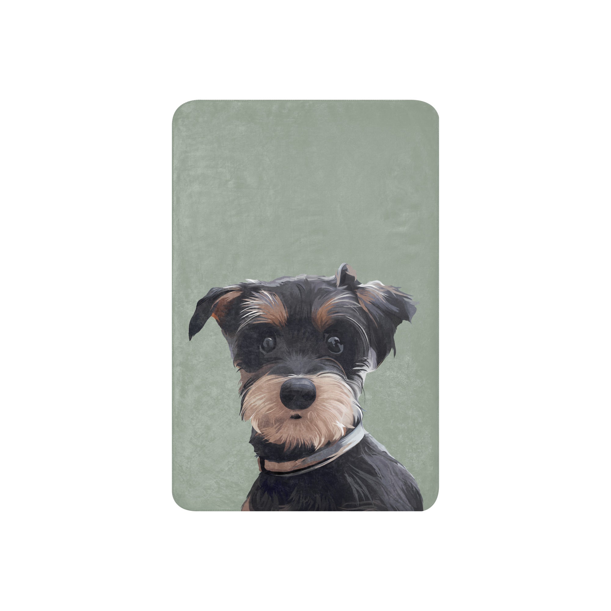 Custom Dog Portrait Sherpa Fleece Blanket | 10 Background Options - Sherpa Fleece Blanket - Sherpa Fleece Blanket- Pup Culture Designs