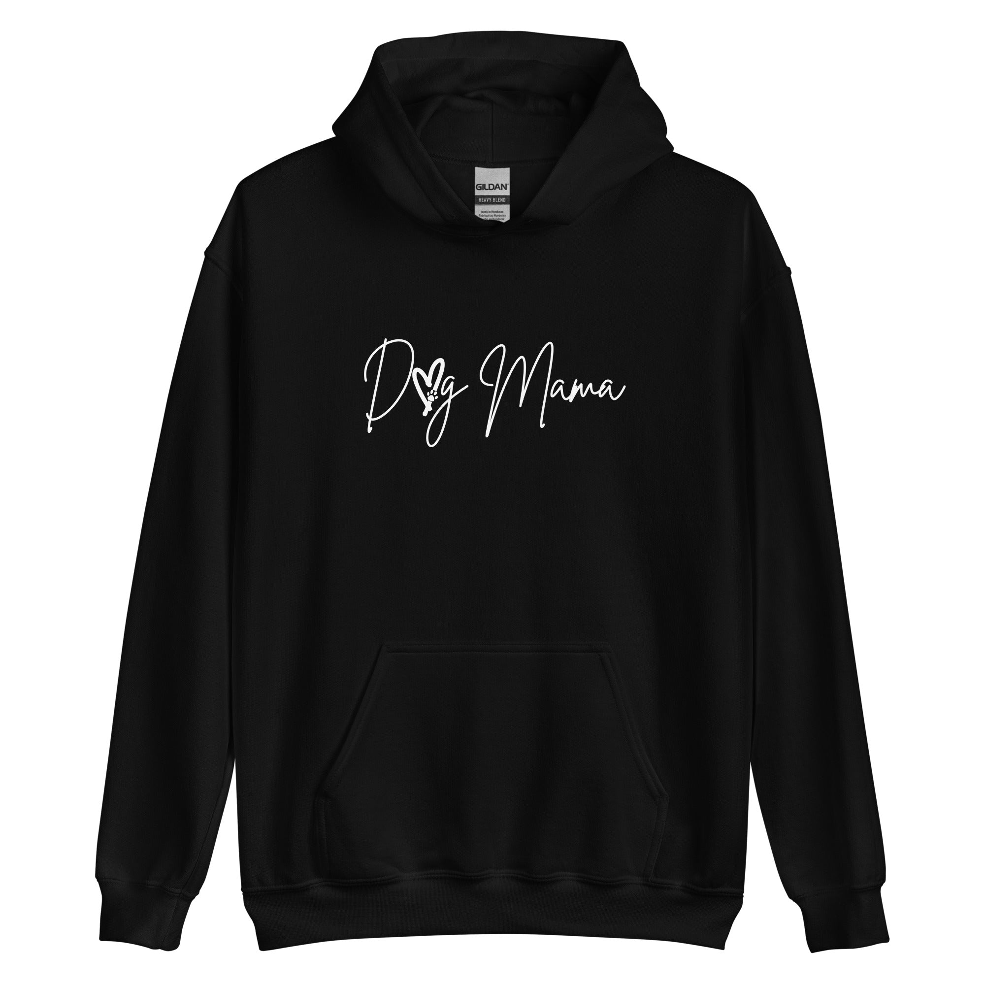 Dog Mama Hoodie Chest and Sleeve | Choose Placement | 6 Colors - Hoodie - Hoodie- Pup Culture Designs