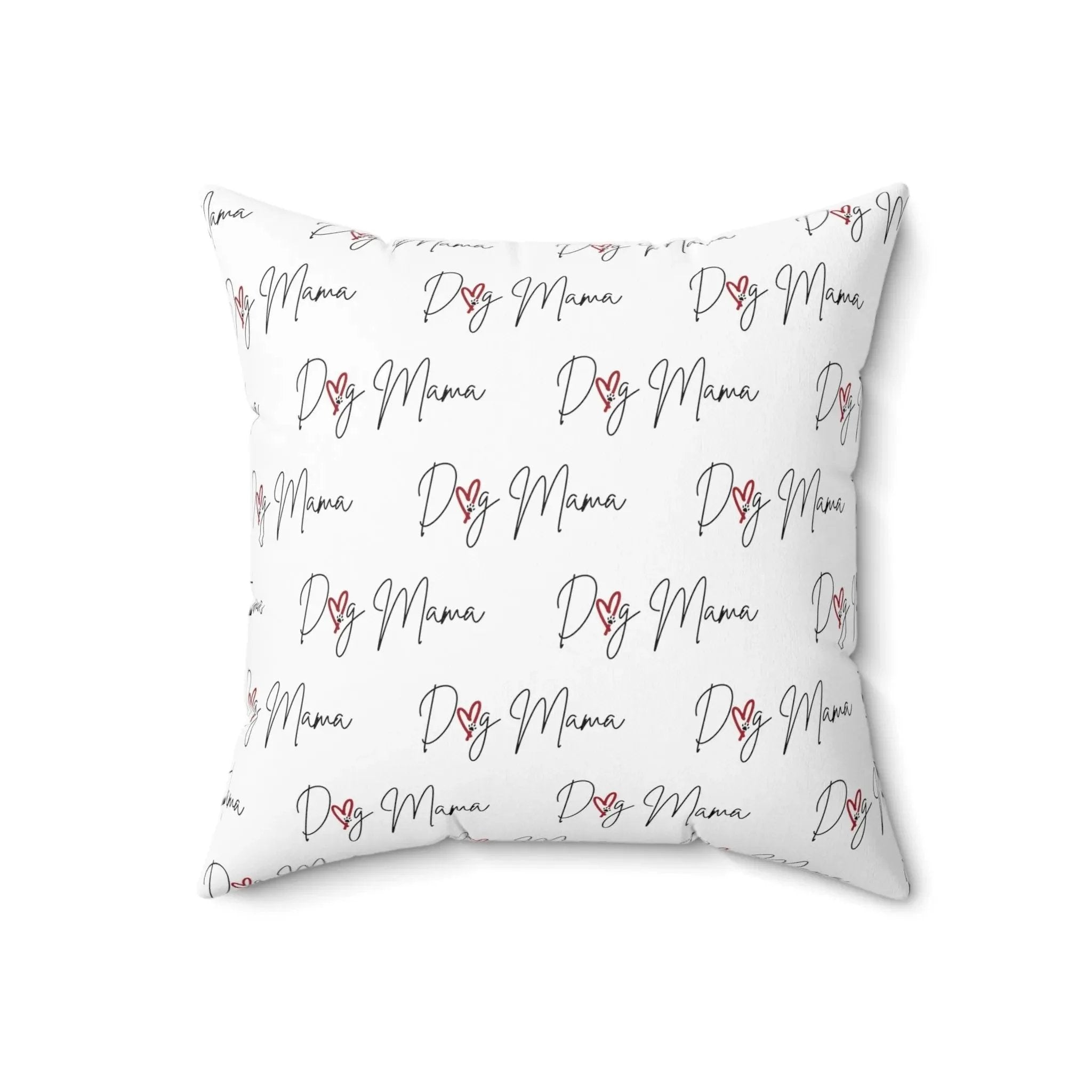 Dog Mama Stylized Square Throw Pillow | 3 Sizes | White Background