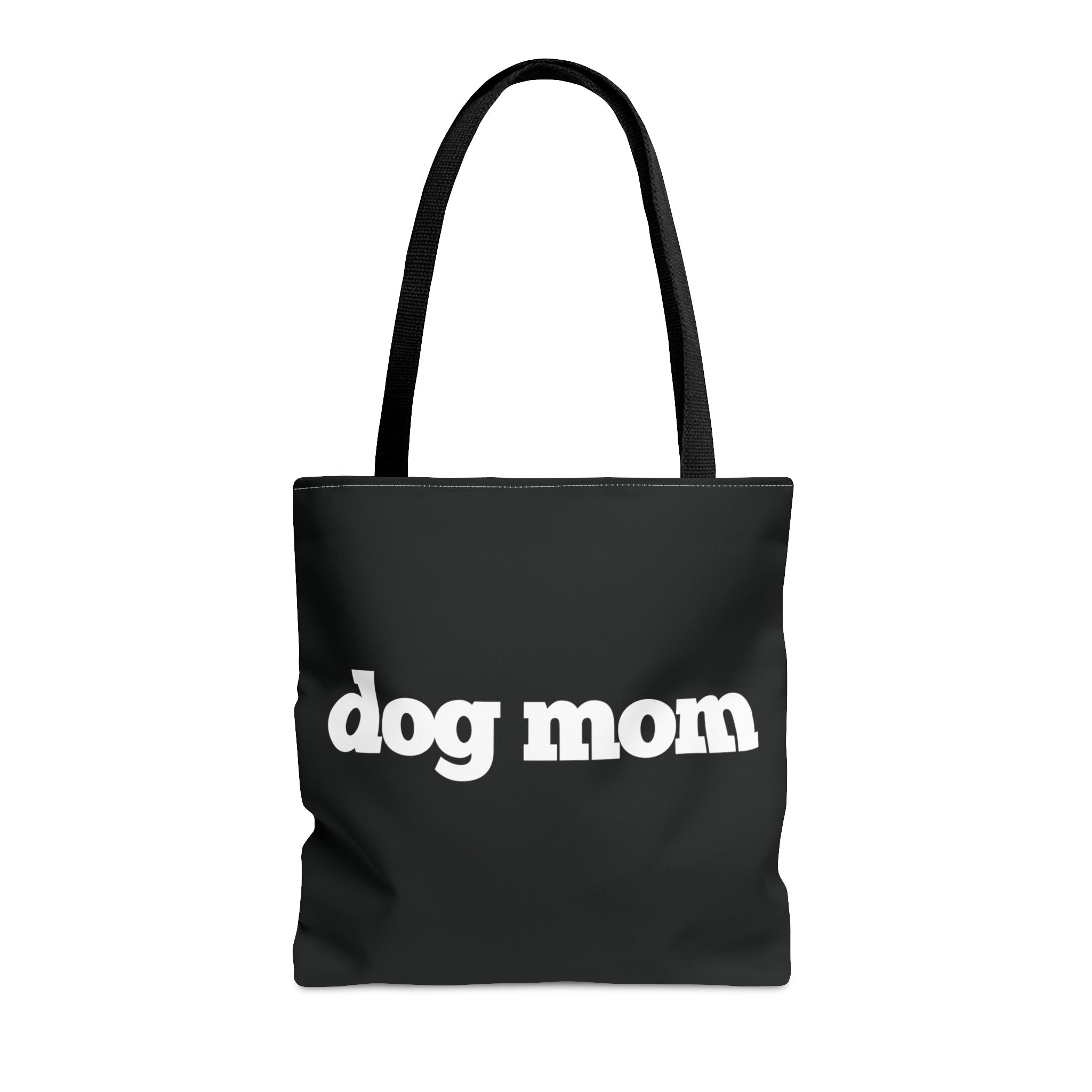 Dog Mom Basic Tote | 3 Sizes | Choose Fabric Color | White Text