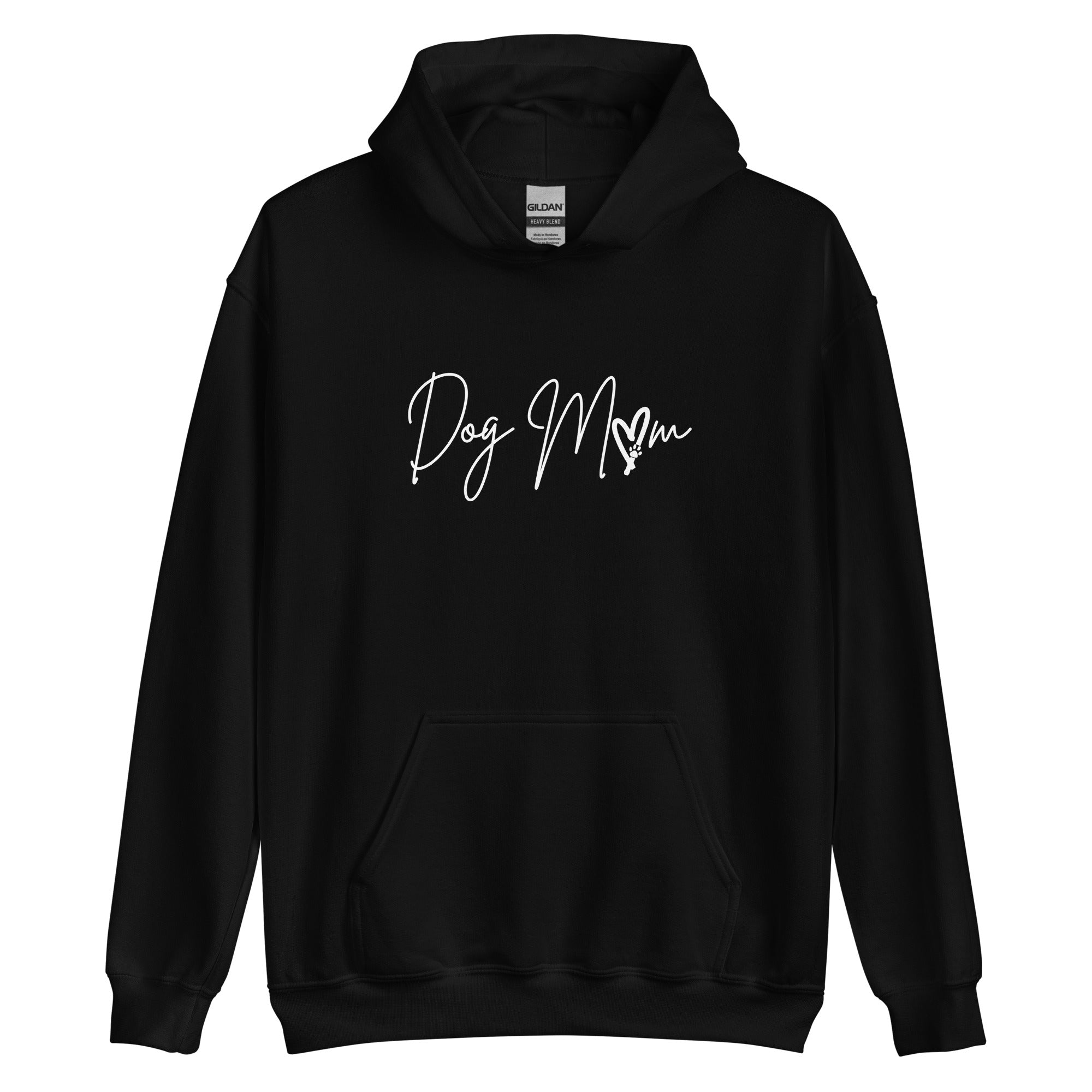 Dog Mom Hoodie Chest and Sleeve | Choose Placement | 6 Colors - Hoodie - Hoodie- Pup Culture Designs
