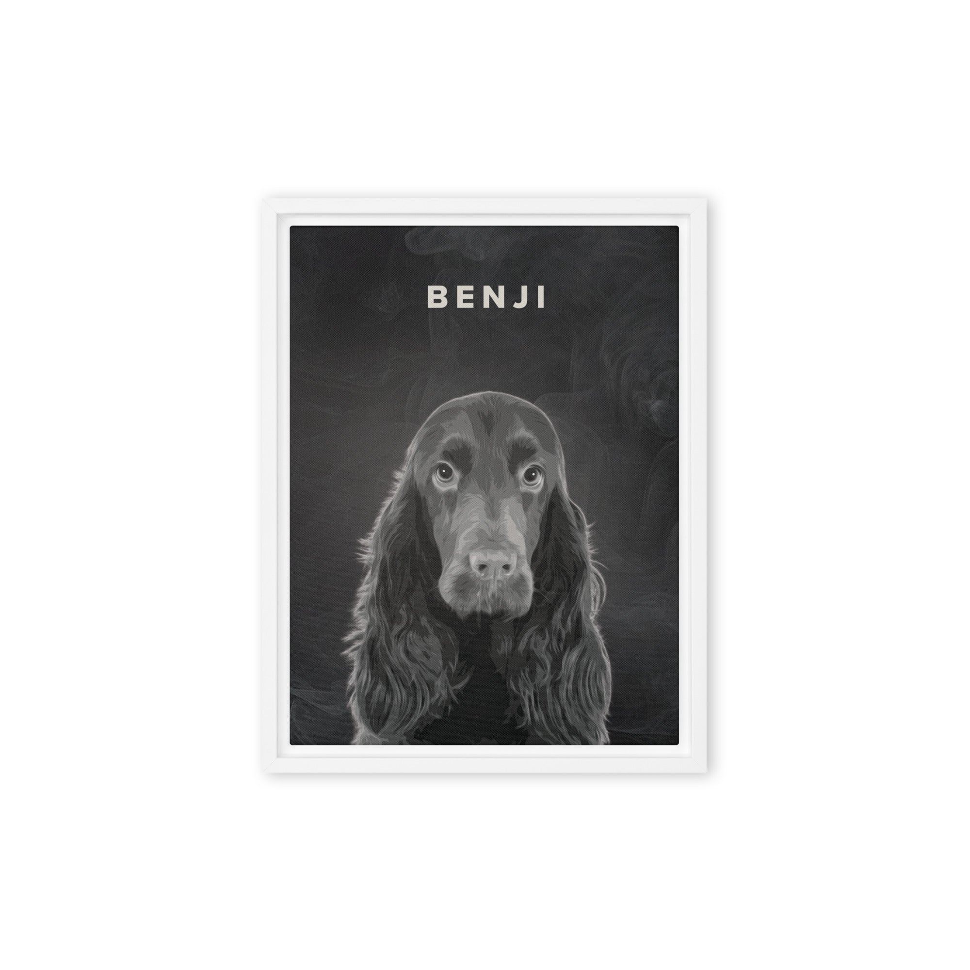“Noir” Effect Custom Dog Portrait | Framed Canvas or Poster Print - Wall Art - Wall Art- Pup Culture Designs